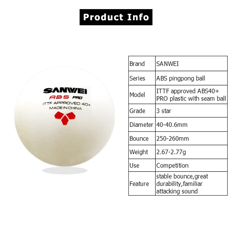 3Stars SANWEI ABS PRO 40+ Tabl - Table Tennis Video Game 리뷰 및 가격