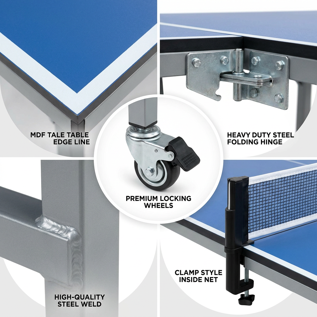 fj-Folding Ping Pong Table wit - Table Tennis Logo 리뷰 및 가격