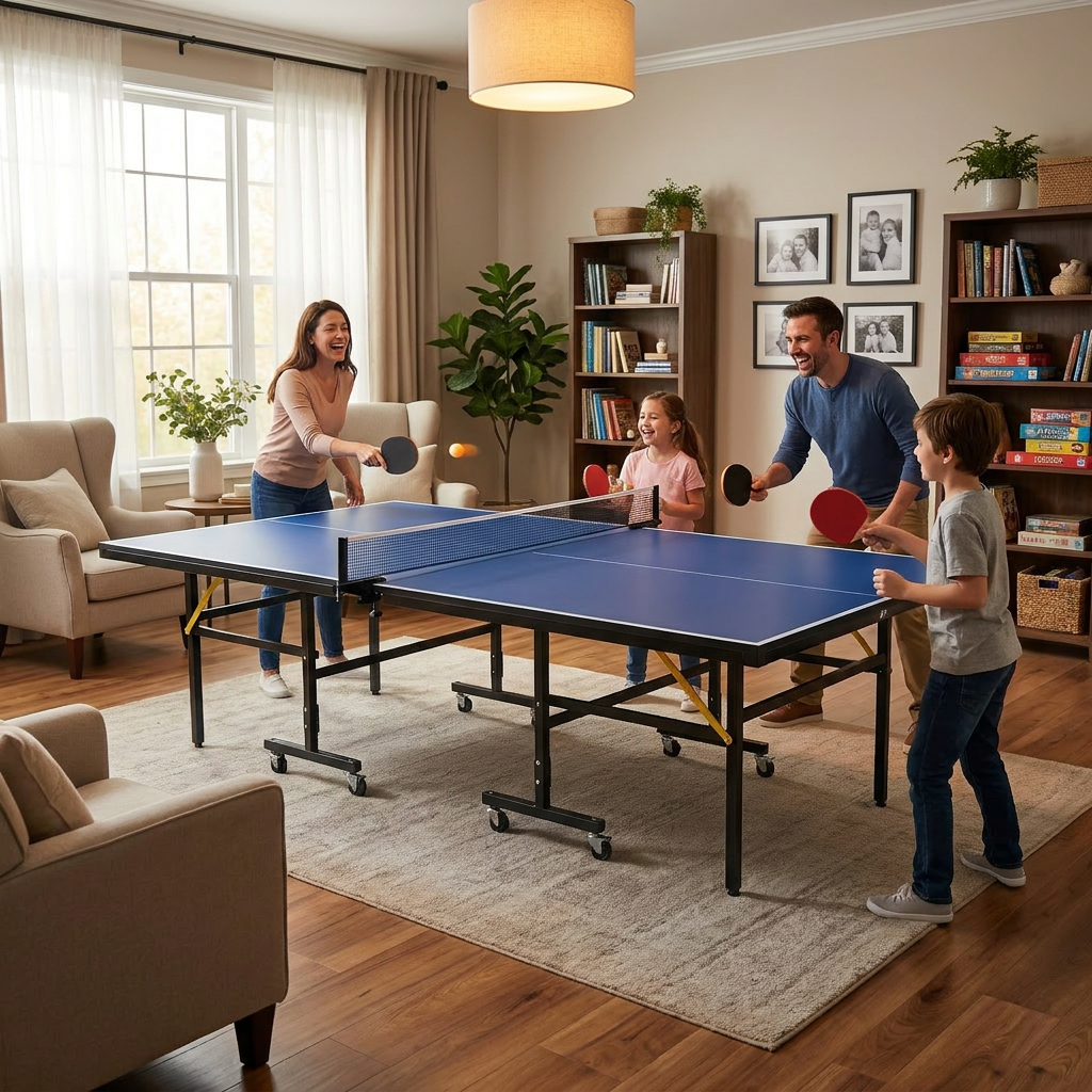 fj-Folding Ping Pong Table wit - Table Tennis Logo 리뷰 및 가격