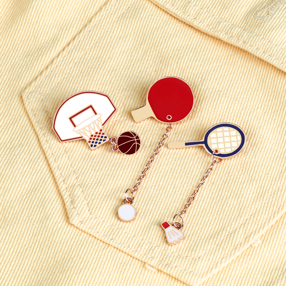 Love Sports Brooches Pins Men  - Table Tennis Logo 리뷰 및 가격