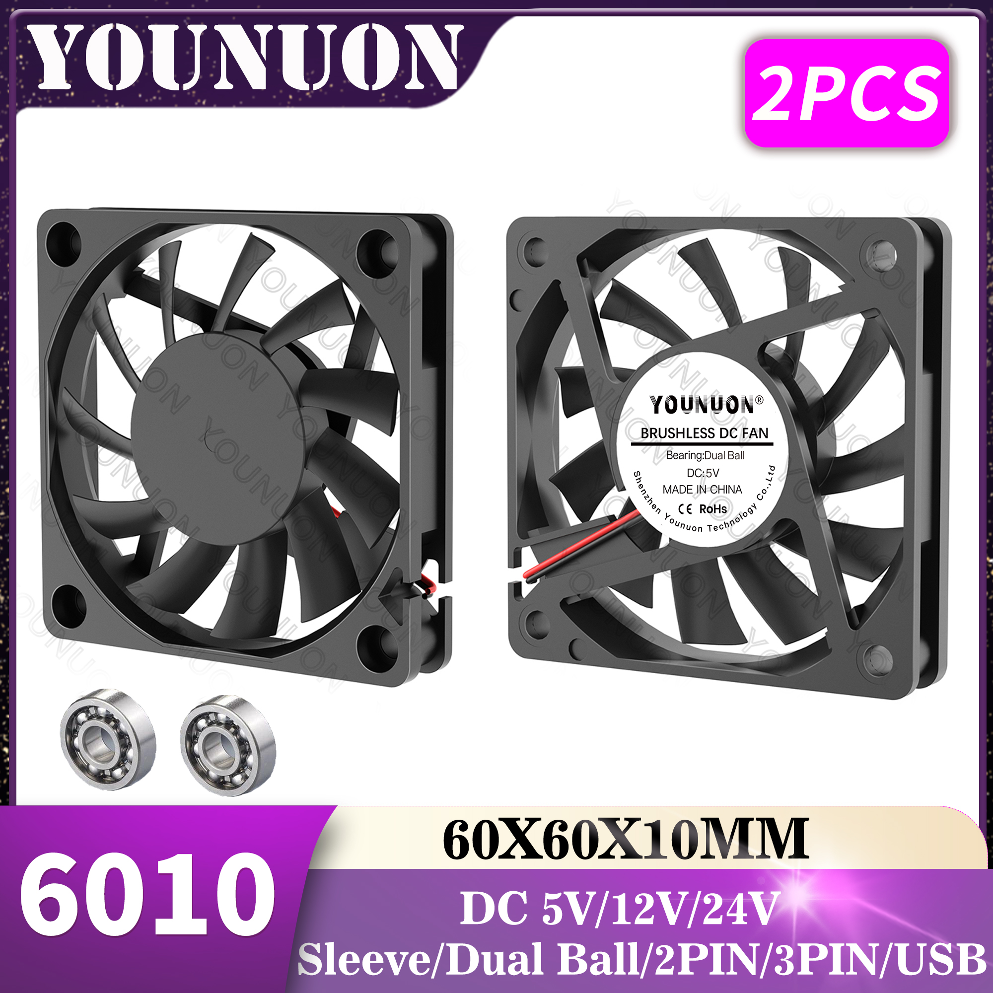 2PCS 60mm 5V 12V 24V Brushless - Table Tennis 11 리뷰 및 가격